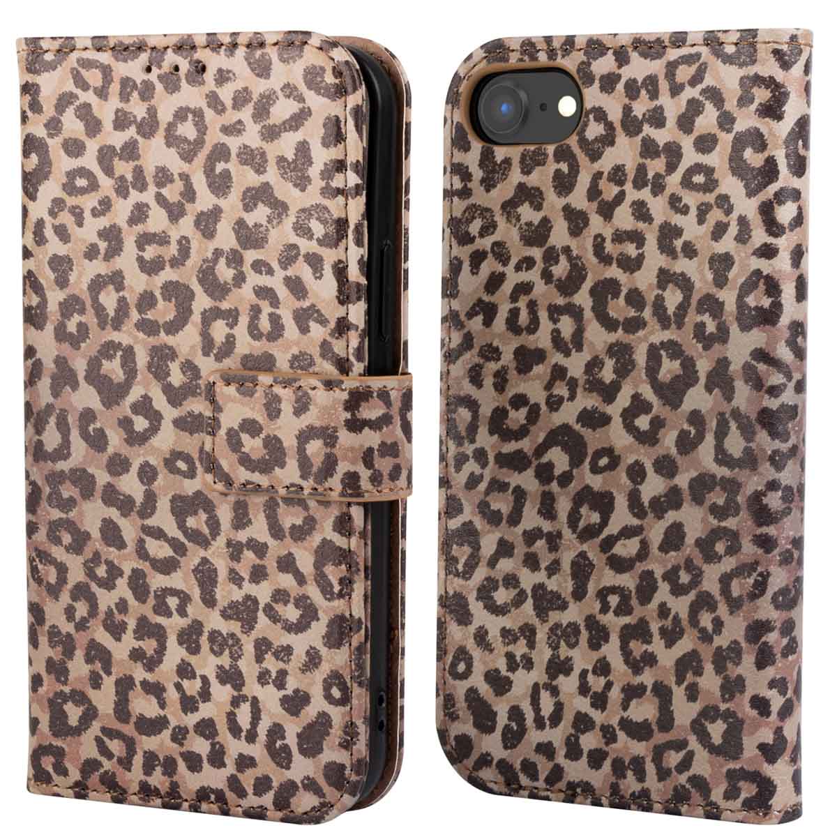 imoshion Design Bookcase voor de Apple iPhone SE (2022 / 2020) / 8 / 7 / 6(s) - Leopard Mood