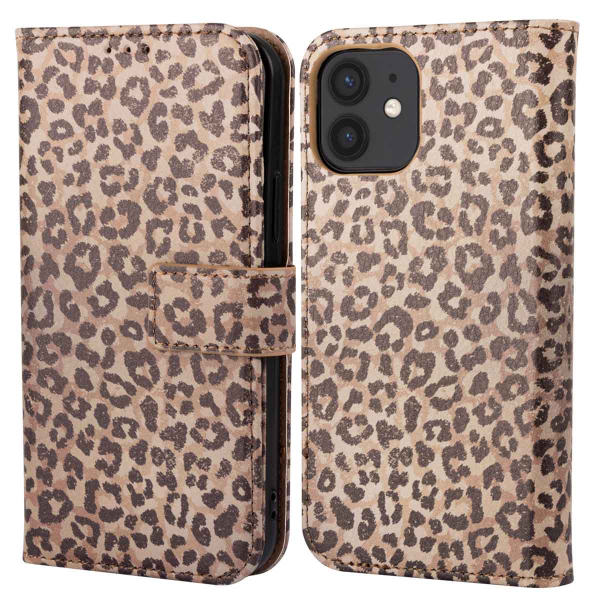 imoshion Design Bookcase voor de Apple iPhone 12 (Pro) - Leopard Mood