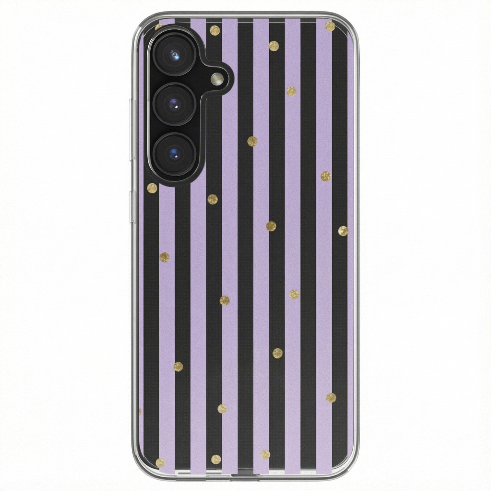 imoshion Hoesje - Geschikt voor Samsung Galaxy S24 FE - Design hoesje - Sparkle Lines Lavender