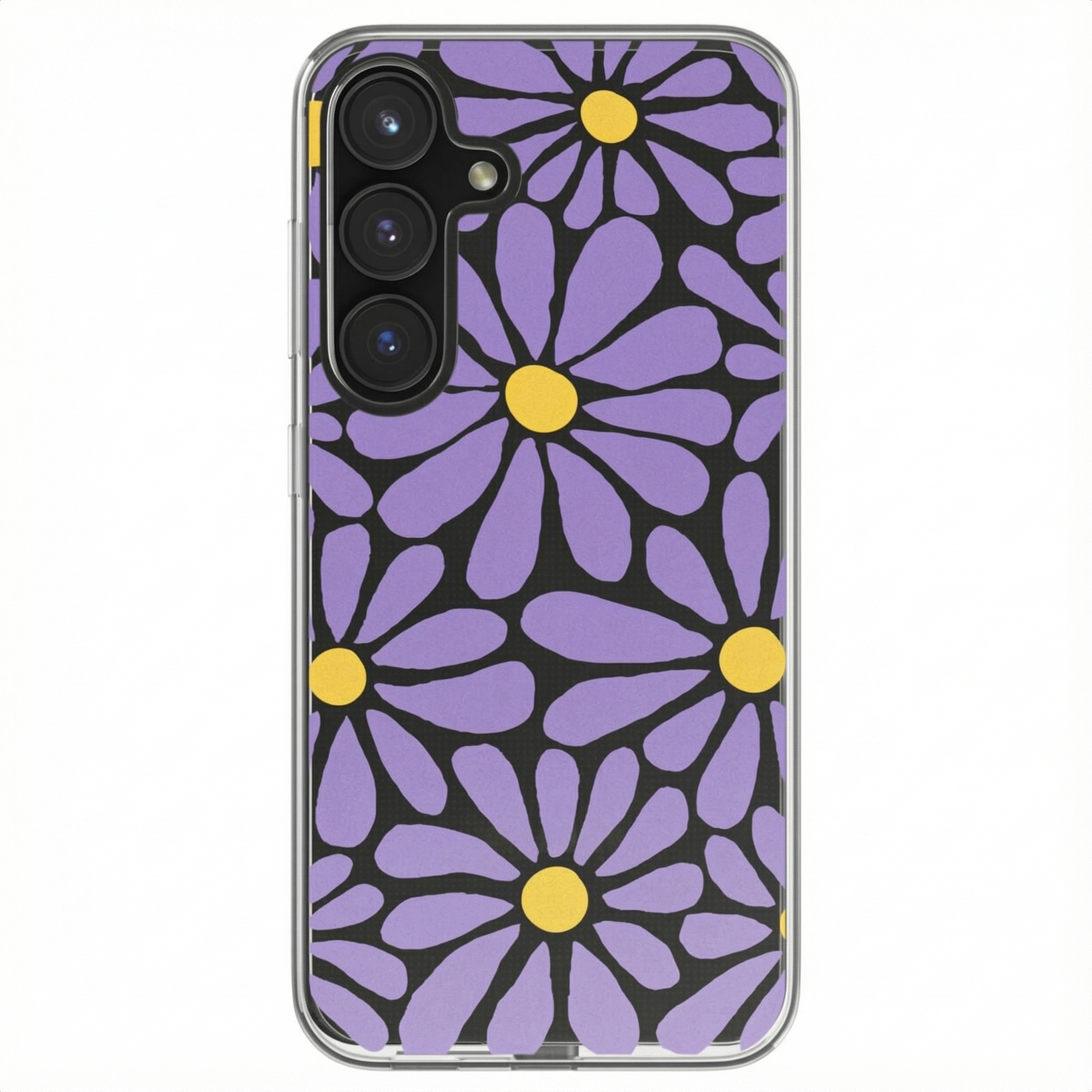 imoshion Hoesje - Geschikt voor Samsung Galaxy S24 FE - Design hoesje - Tropical Violet Flowers Connect