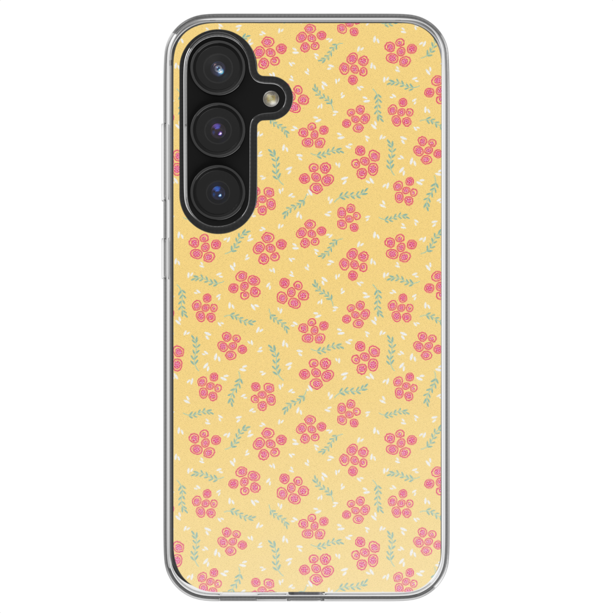 imoshion Hoesje - Geschikt voor Samsung Galaxy S24 FE - Design hoesje - Sunny Yellow Petite Flowers