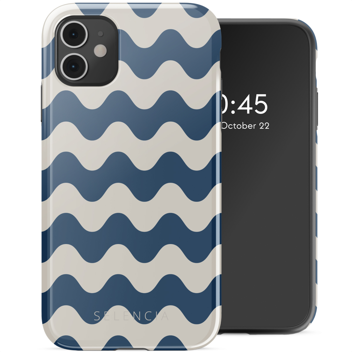 Selencia Vivid Backcover voor de Apple iPhone 11 - Wave Vibes Classic Blue