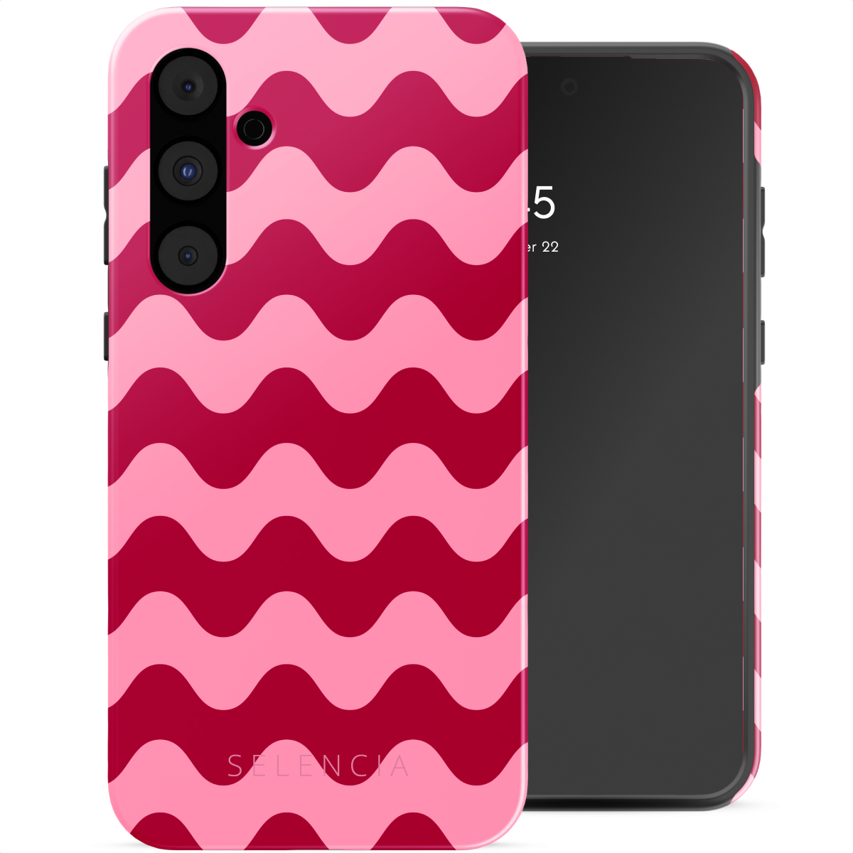 Selencia Vivid Backcover voor de Samsung Galaxy A55 - Wave Vibes Lipstick