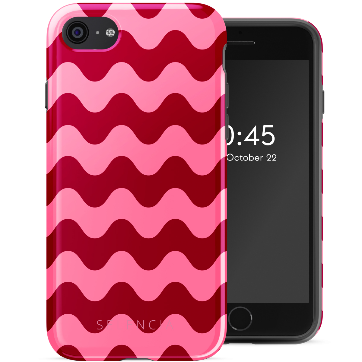 Selencia Coque arrière Vivid Apple iPhone SE (2022 / 2020) / 8 / 7 / 6(s) - Wave Vibes Lipstick