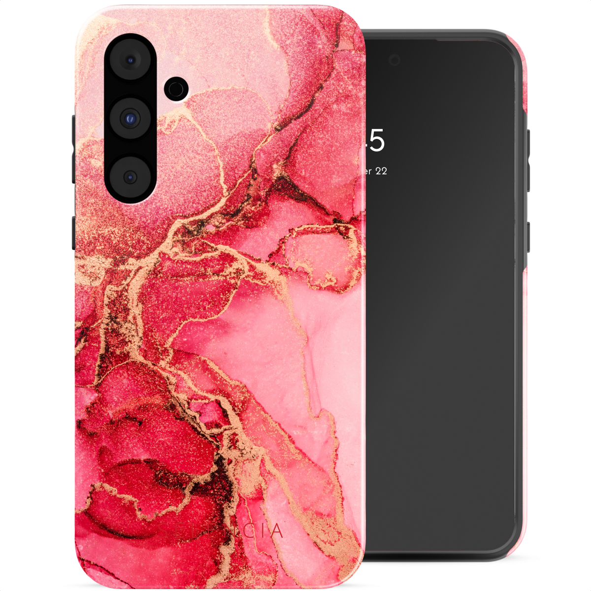 Selencia Vivid Backcover voor de Samsung Galaxy A55 - Rosy Marble