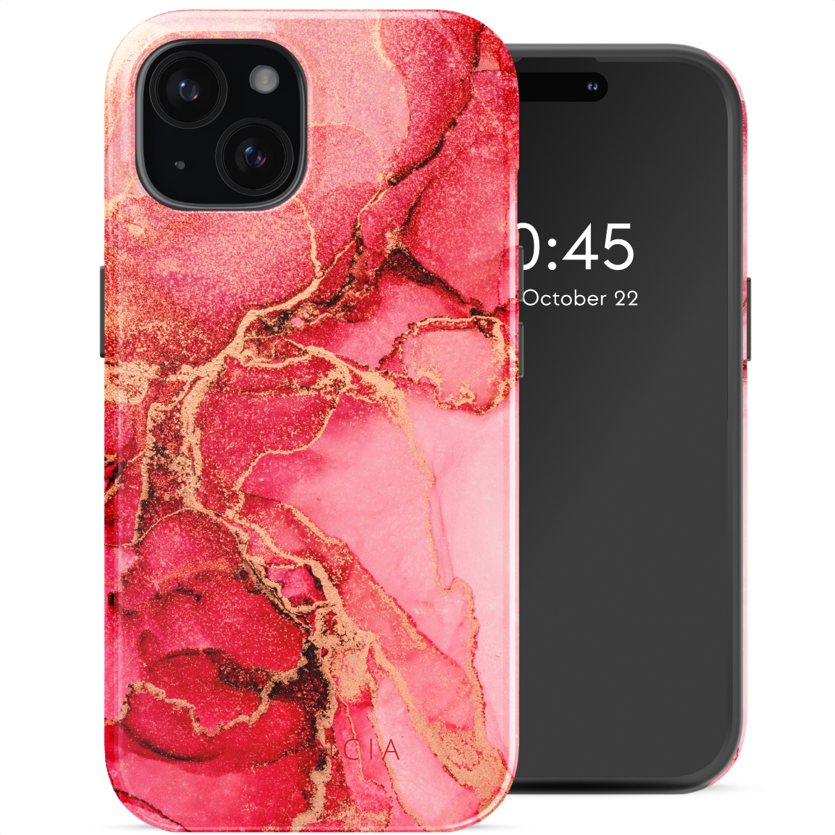 Selencia Coque arrière Vivid avec MagSafe Apple iPhone 15 - Rosy Marble
