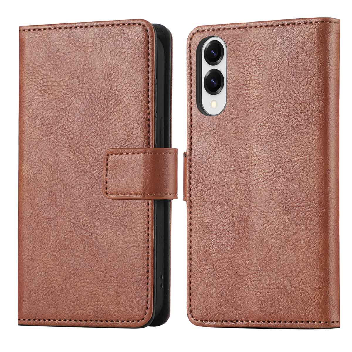 imoshion Luxe Bookcase voor de Samsung Galaxy S25 Edge - Bruin