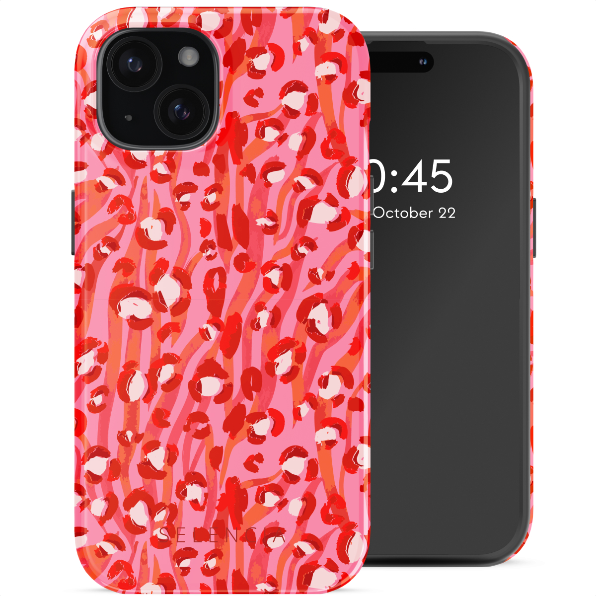 Selencia Coque arrière Vivid avec MagSafe Apple iPhone 15 - Wild Spots Lipstick