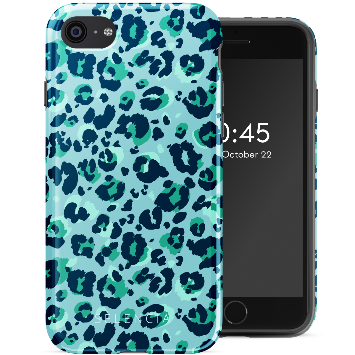 Selencia Coque arrière Vivid Apple iPhone SE (2022 / 2020) / 8 / 7 - Wild Spots Light Blue