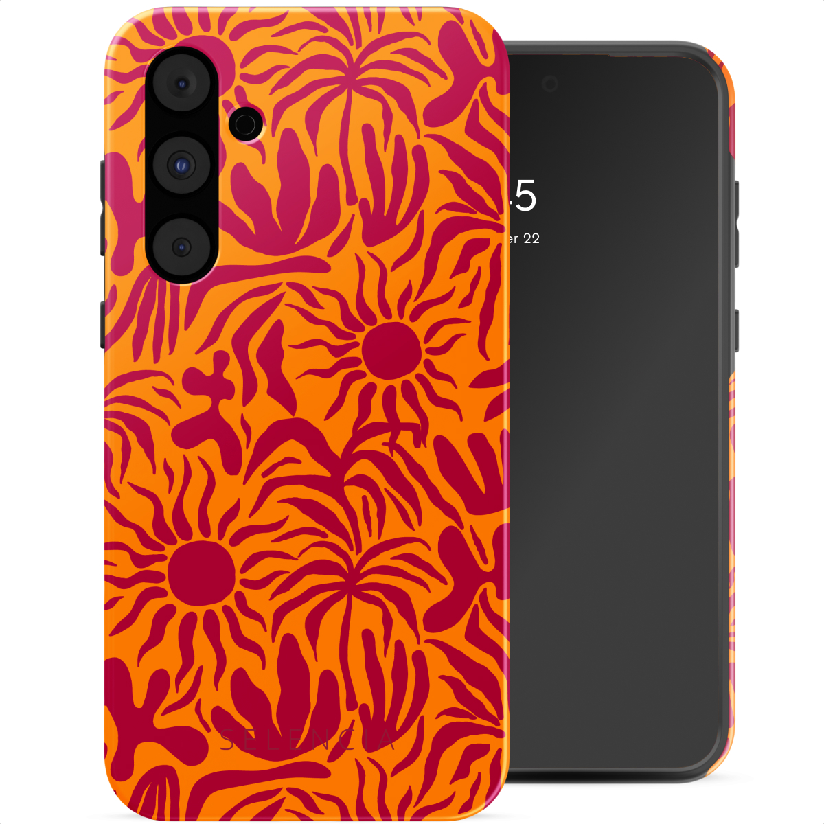 Selencia Coque arrière Vivid Samsung Galaxy A55 - Tropical Vibes Apricot