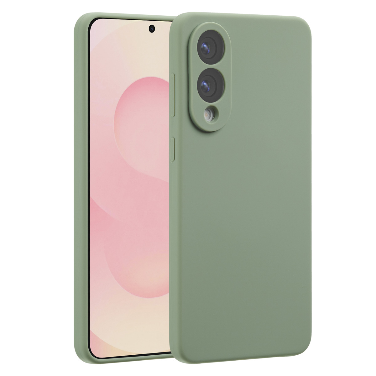 Accezz Coque Liquid Silicone avec MagSafe Samsung Galaxy S25 Edge - Cooper Green
