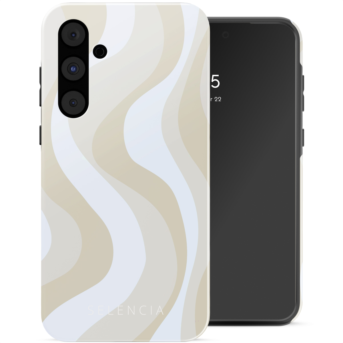 Selencia Coque arrière Vivid Samsung Galaxy A55 - Desert Waves Beige