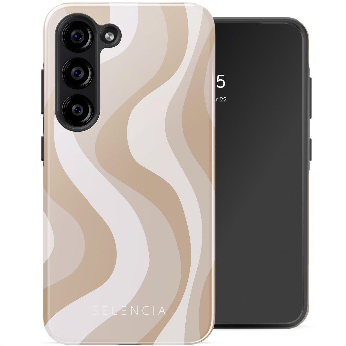 Selencia Coque arrière Vivid Samsung Galaxy S23 - Desert Waves Beige