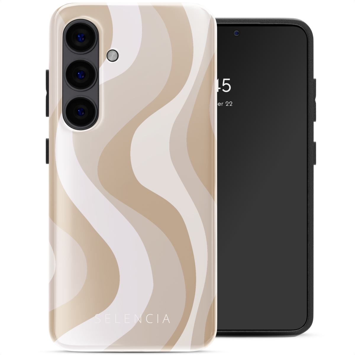Selencia Coque arrière Vivid Samsung Galaxy S24 - Desert Waves Beige