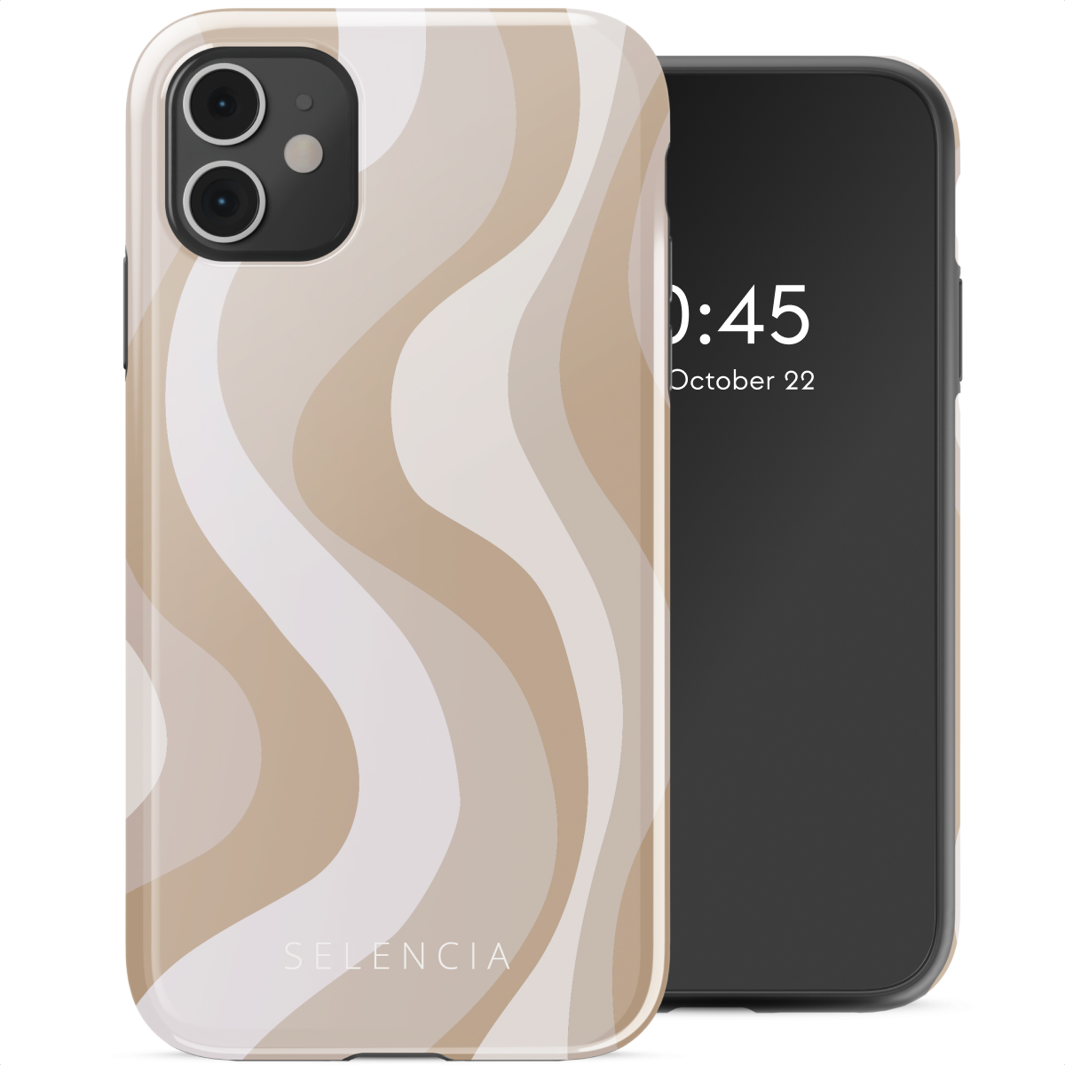 Selencia Vivid Backcover voor de Apple iPhone 11 - Desert Waves Beige