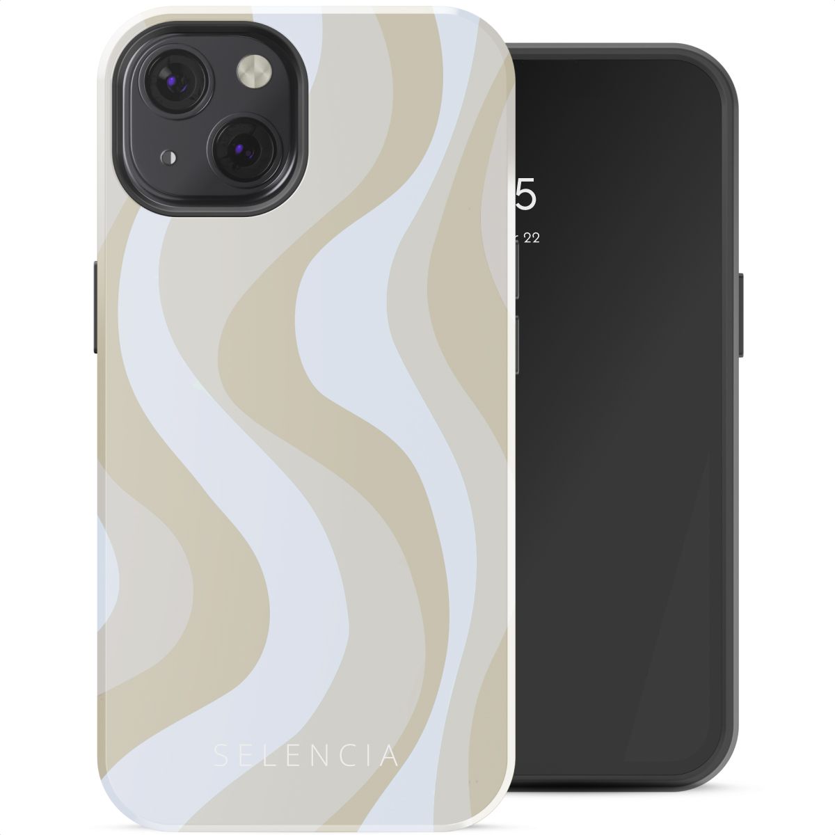 Selencia Coque arrière Vivid avec MagSafe Apple iPhone 13 - Desert Waves Beige