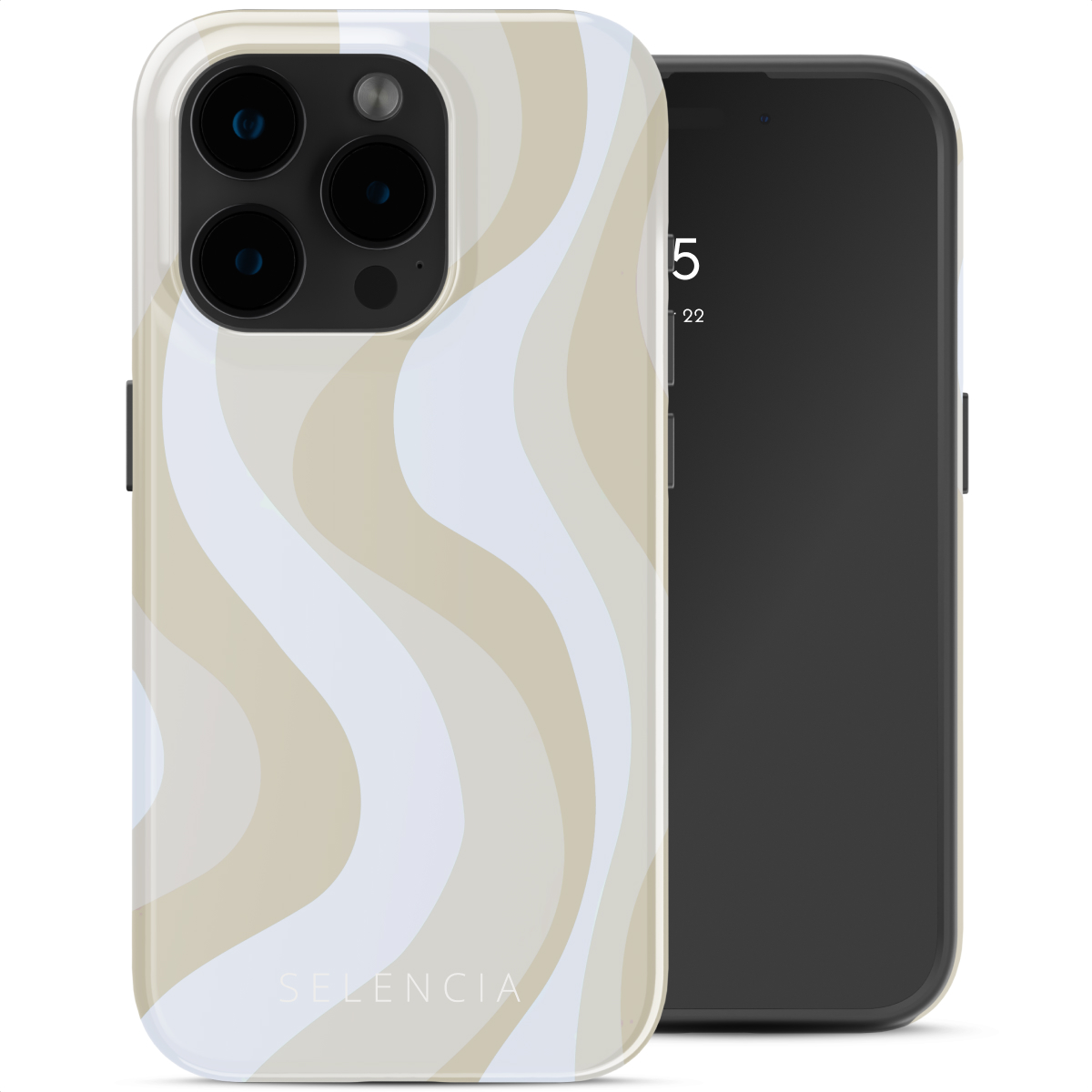 Selencia Coque arrière Vivid avec MagSafe Apple iPhone 15 Pro - Desert Waves Beige