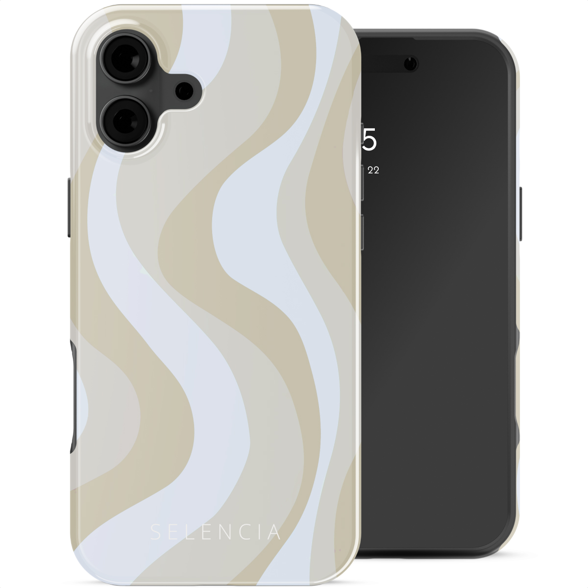 Selencia Coque arrière Vivid avec MagSafe Apple iPhone 16 - Desert Waves Beige