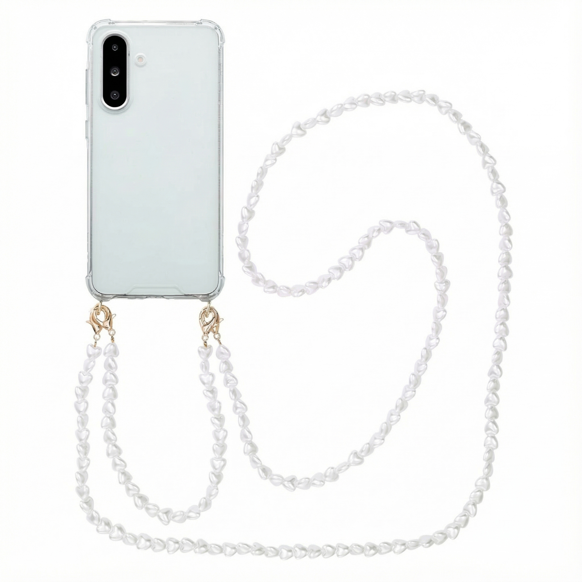 imoshion Coque avec dragonne + bracelet Samsung Galaxy A56 - Perles Cœurs