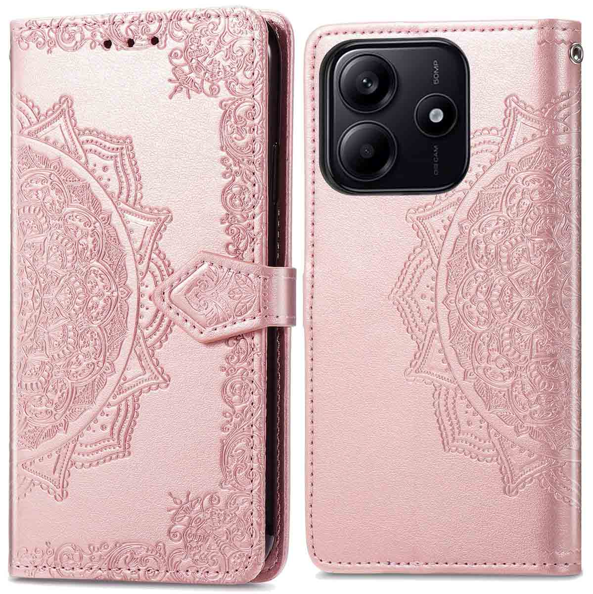 imoshion Mandala Bookcase voor de Xiaomi Redmi Note 14 (5G) - Rosé Goud