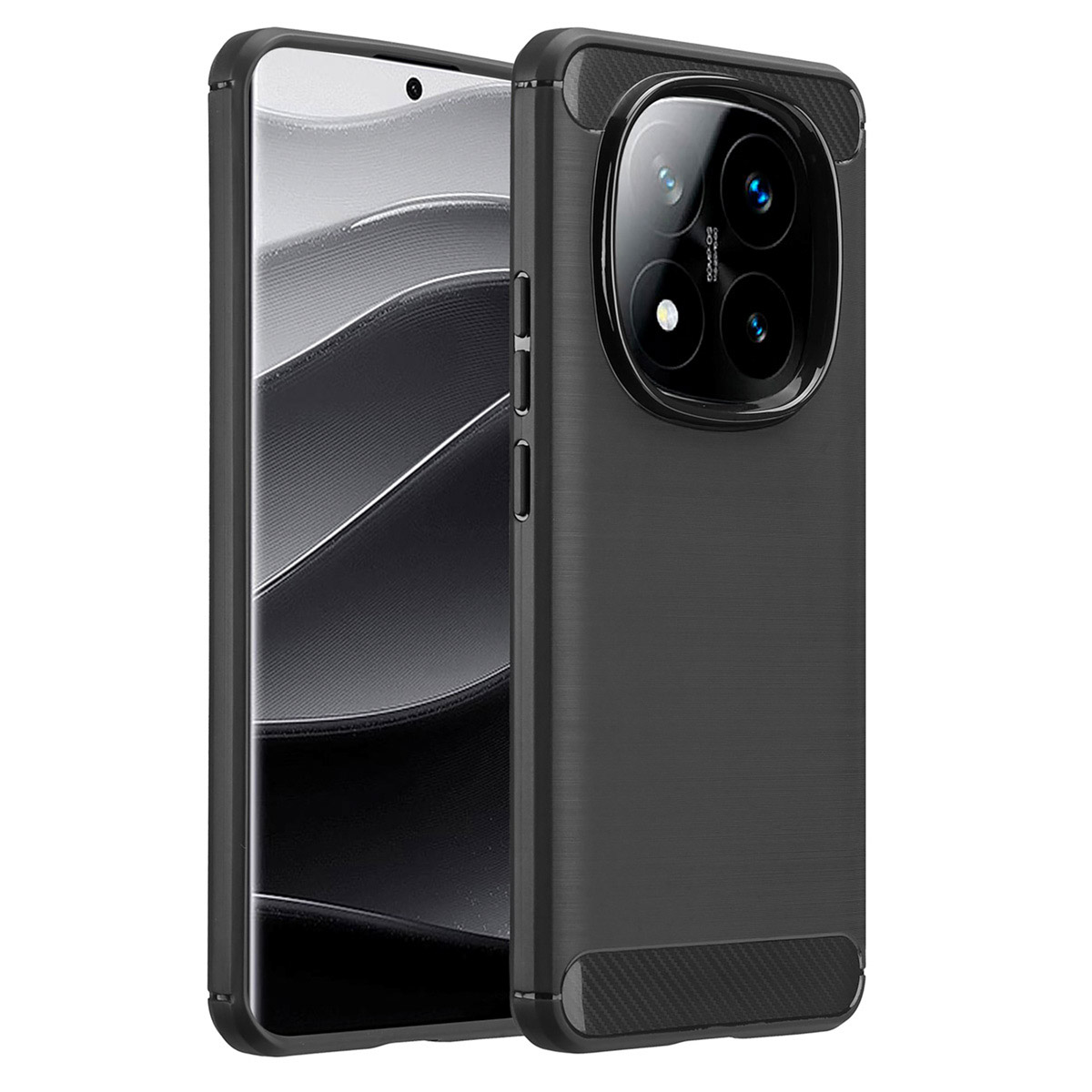imoshion Brushed Backcover voor de Xiaomi Redmi Note 14 Pro Plus (5G) - Zwart