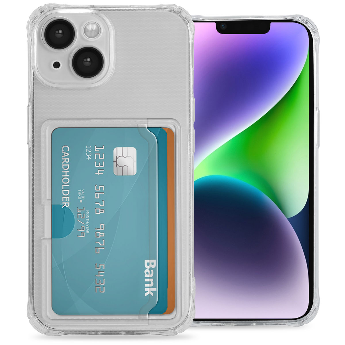 imoshion Softcase Backcover met pasjeshouder voor de Apple iPhone 14 Pro - Transparant