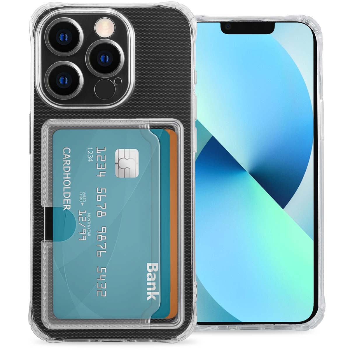 imoshion Coque silicone avec porte-cartes Apple iPhone 13 Mini - Transparent