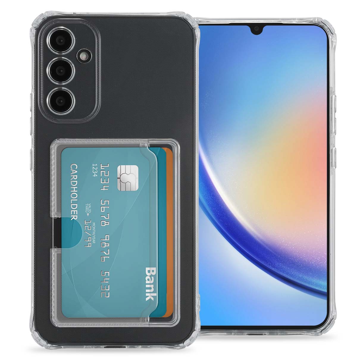 imoshion Softcase Backcover met pasjeshouder voor de Samsung Galaxy A34 (5G) - Transparant