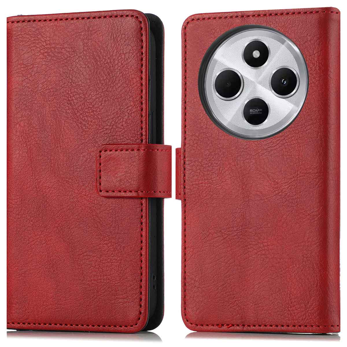 imoshion Luxe Bookcase voor de Xiaomi Redmi 14C - Rood