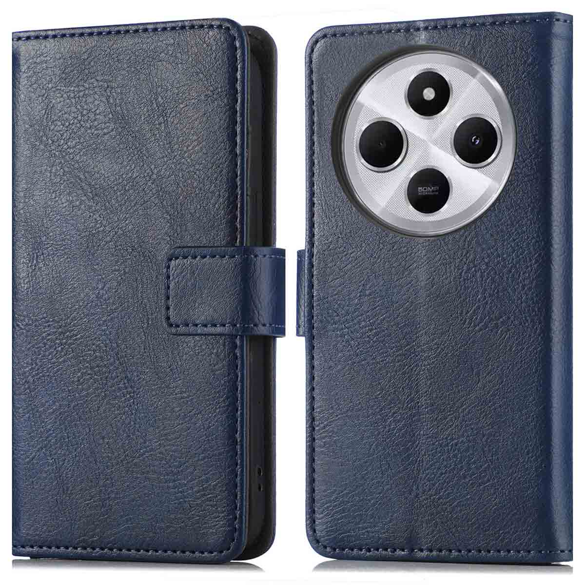 imoshion Luxe Bookcase voor de Xiaomi Redmi 14C - Donkerblauw