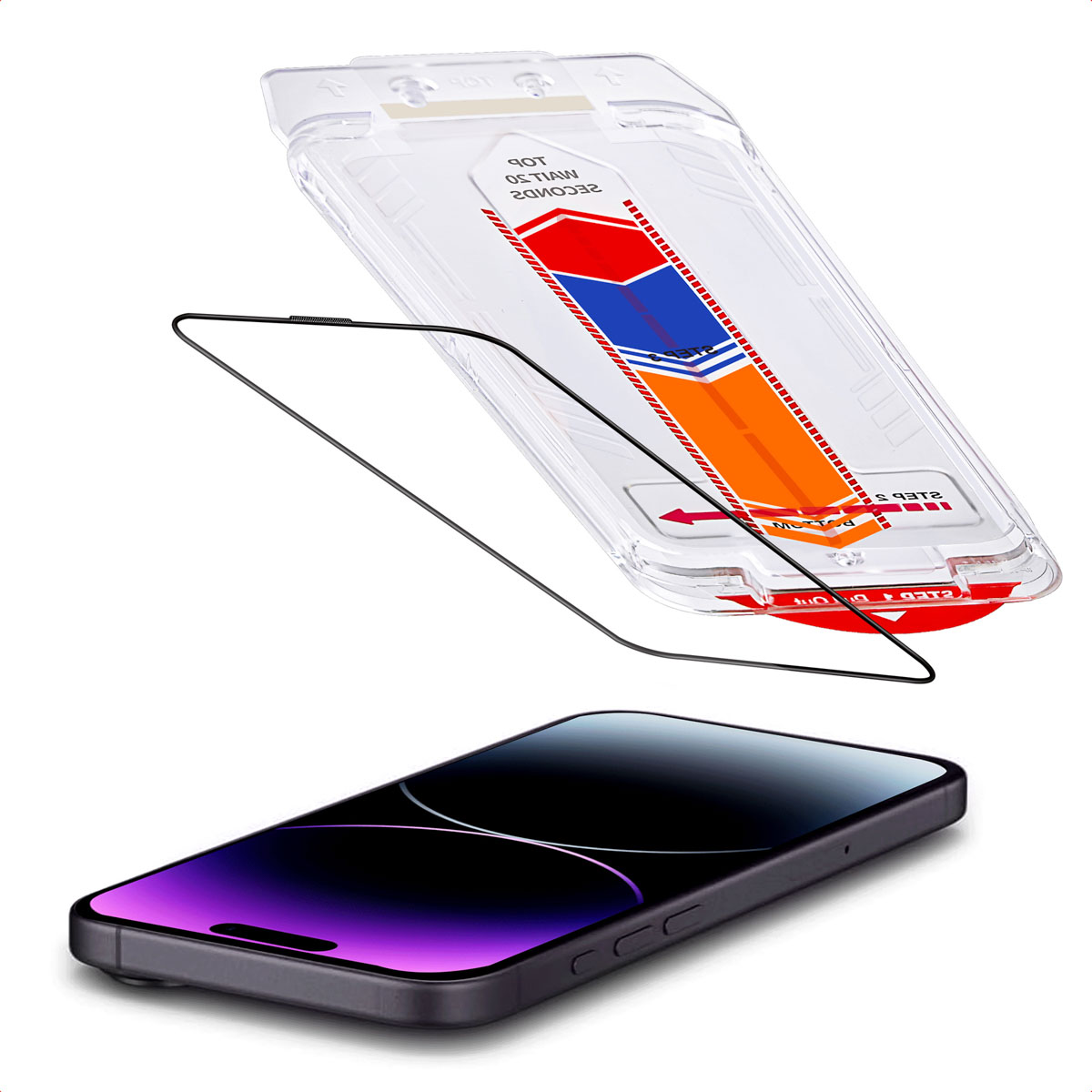 Accezz Gehard Glas Screenprotector + Applicator voor de Apple iPhone 14 Pro
