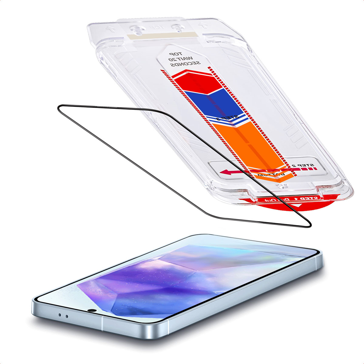 Accezz Gehard Glas Screenprotector + Applicator voor de Samsung Galaxy A55