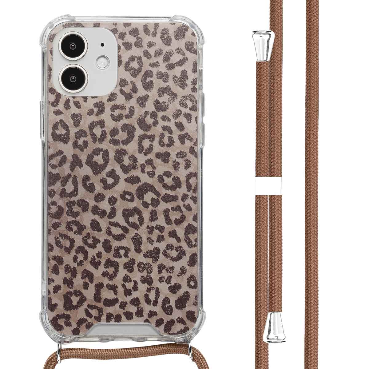 imoshion Design hoesje met koord voor de Apple iPhone 12 (Pro) - Leopard Mood