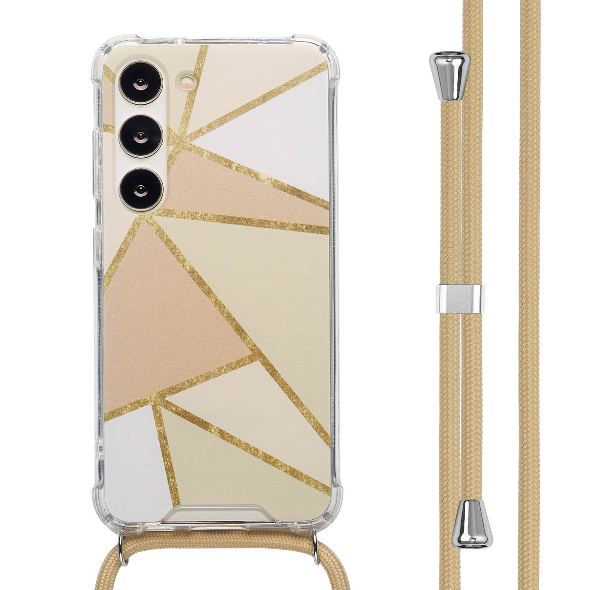 imoshion Design hoesje met koord voor de Samsung Galaxy S23 - Beige Graphic