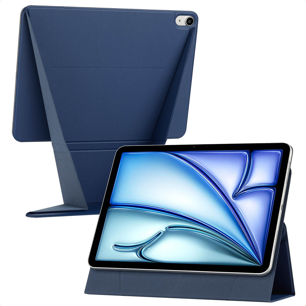 Accezz High Stand tablet case Apple iPad Air 11 pouces (2026) M4 / (2025) M3 / (2024) M2 / Air 5 (2022) / Air 4 (2020) - Bleu foncé