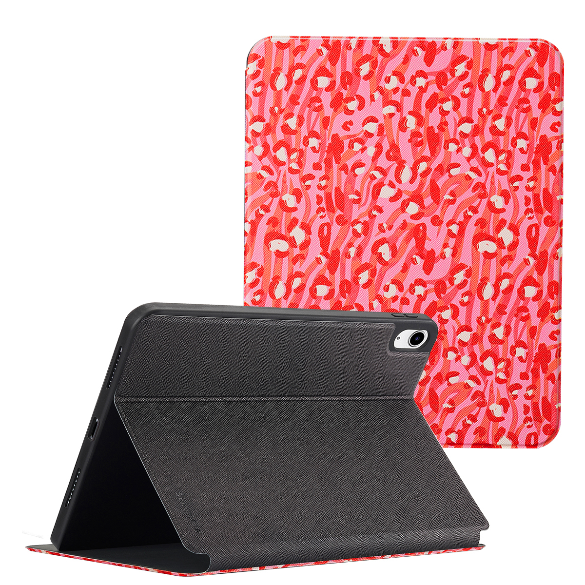 Selencia Vivid tablethoes voor de Apple iPad 11 (2025) 11 inch A16 / iPad 10 (2022) 10.9 inch - Wild Spots Lipstick