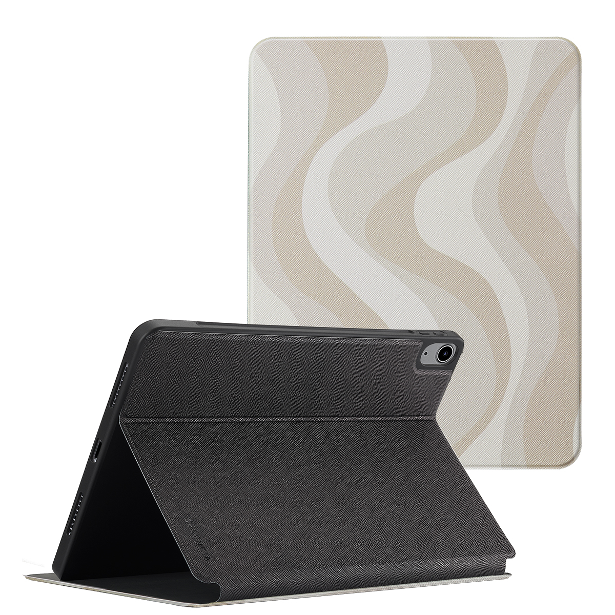 Selencia Coque tablette Vivid Apple iPad Air 11 pouces (2026) M4 / (2025) M3 / (2024) M2 / Air 5 (2022) / Air 4 (2020) - Desert Waves Beige