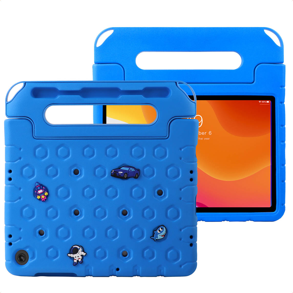 imoshion Kidsproof tablethoes met afneembare dolls voor de Samsung Galaxy Tab A11 Plus / A9 Plus - Blauw