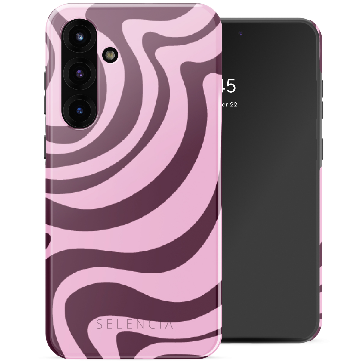 Selencia Coque arrière Vivid Samsung Galaxy S25 Plus - Wavy Swirl Pink Plum