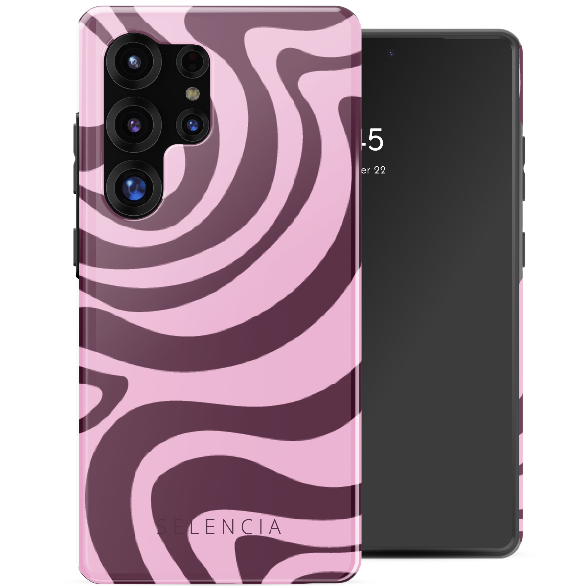 Selencia Coque arrière Vivid Samsung Galaxy S25 Ultra - Wavy Swirl Pink Plum