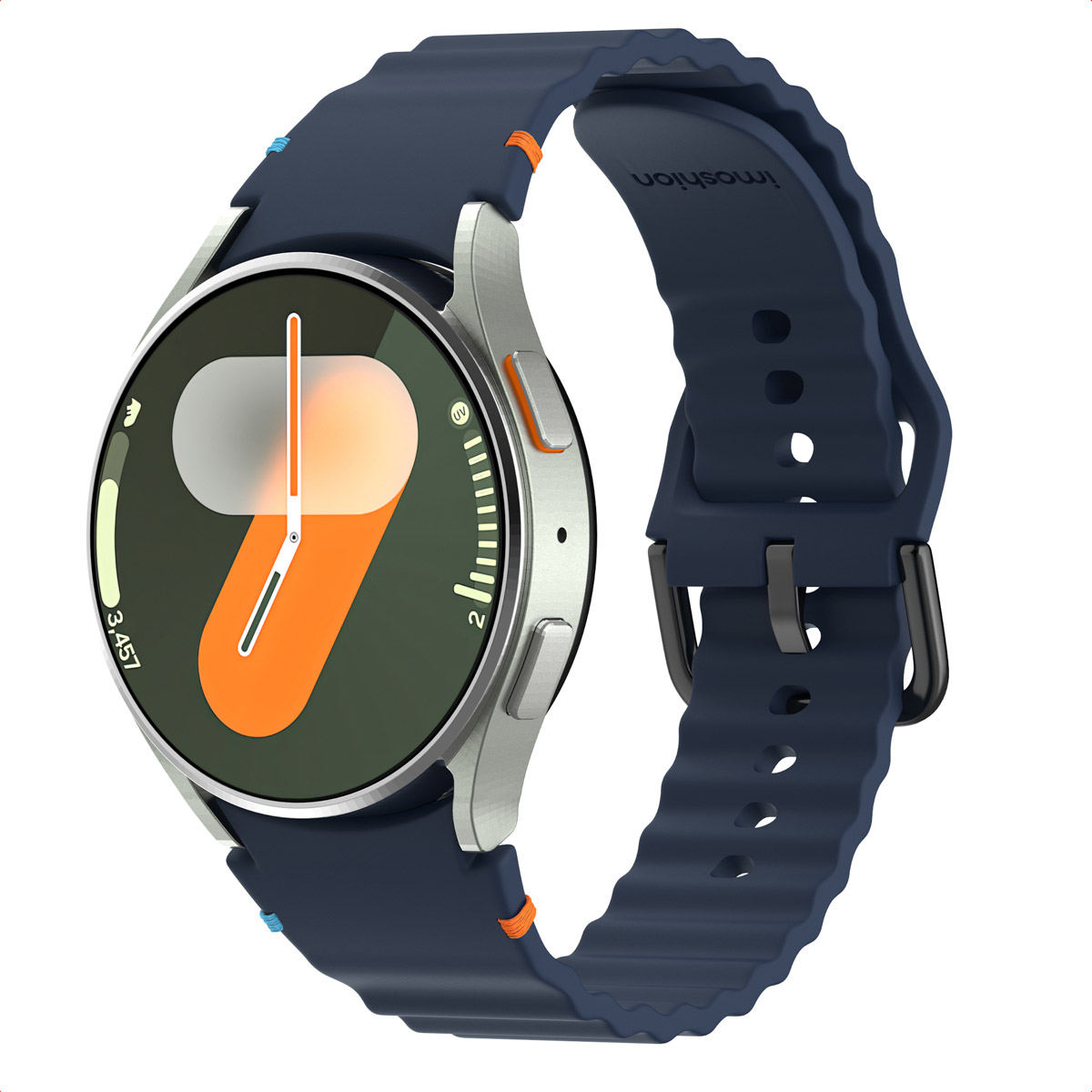 imoshion Bracelet Wave en silicone Samsung Galaxy Watch 4 / 5 / 6 / 7 / FE (20 mm) - Bleu foncé