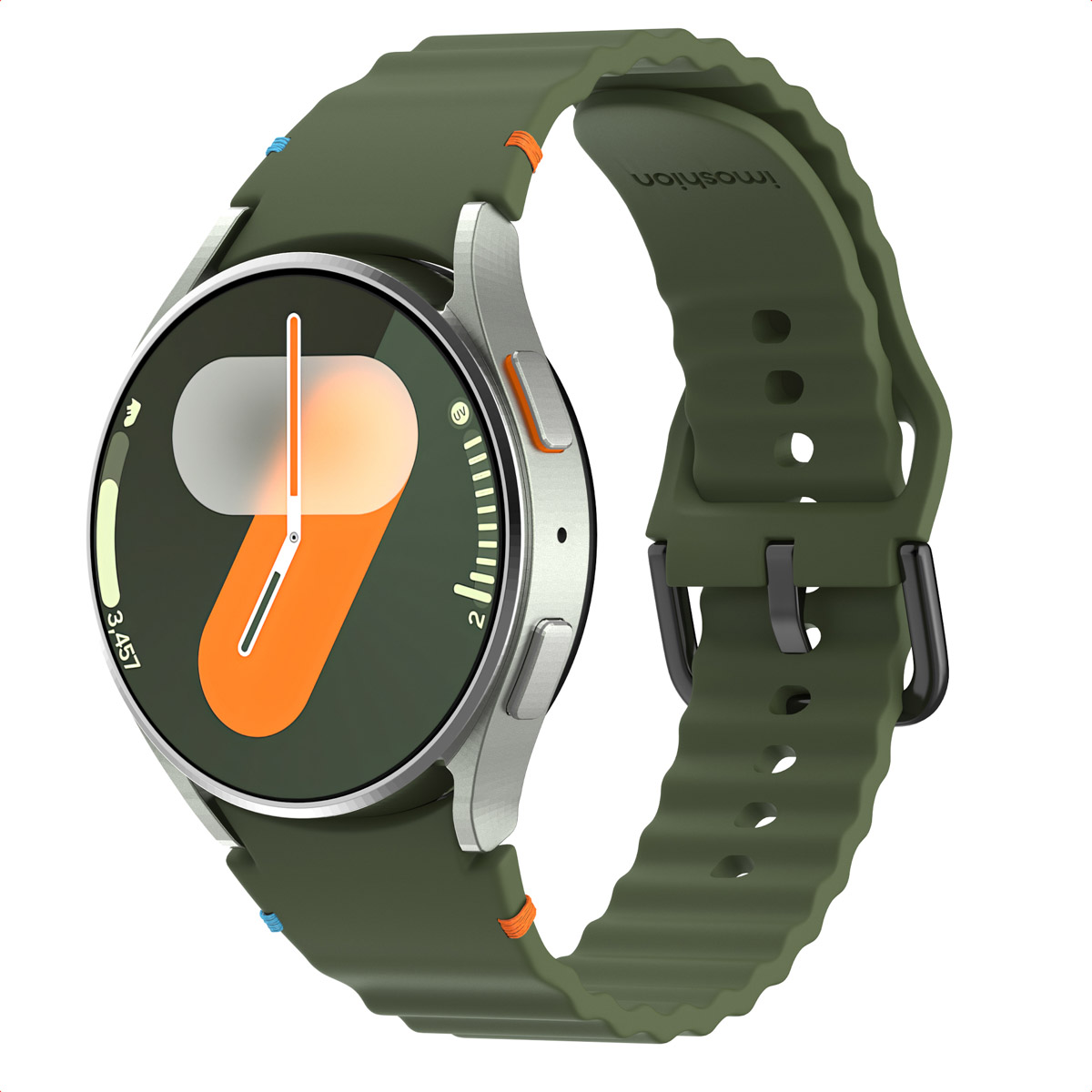 imoshion Bracelet Wave en silicone Samsung Galaxy Watch 4 / 5 / 6 / 7 / FE (20 mm) - Vert foncé
