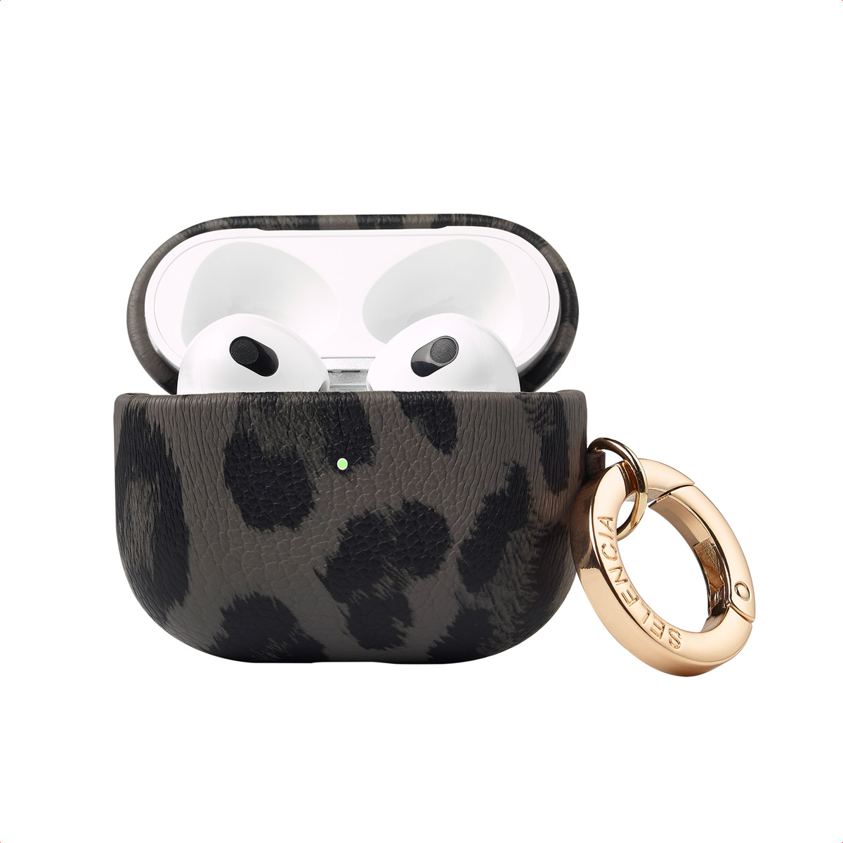 Selencia Coque Sabi motif panthère Apple Airpods 3 - Midnight Black