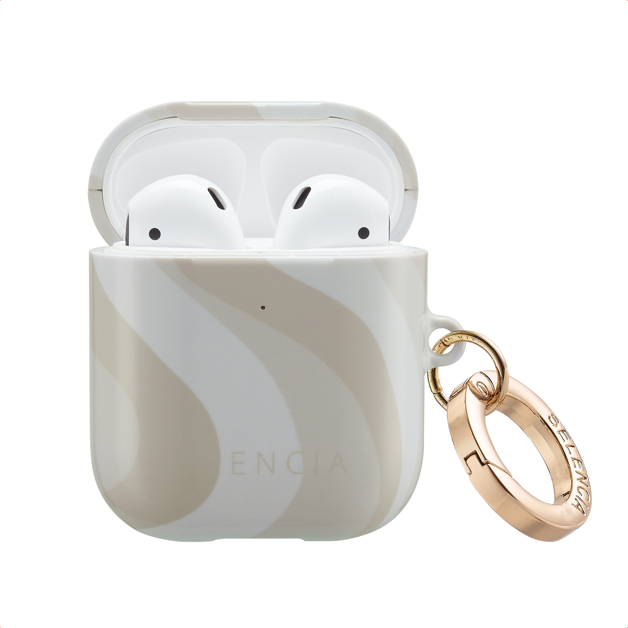 Selencia Coque Vivid  Apple Airpods 1 / 2 - Desert Waves Beige