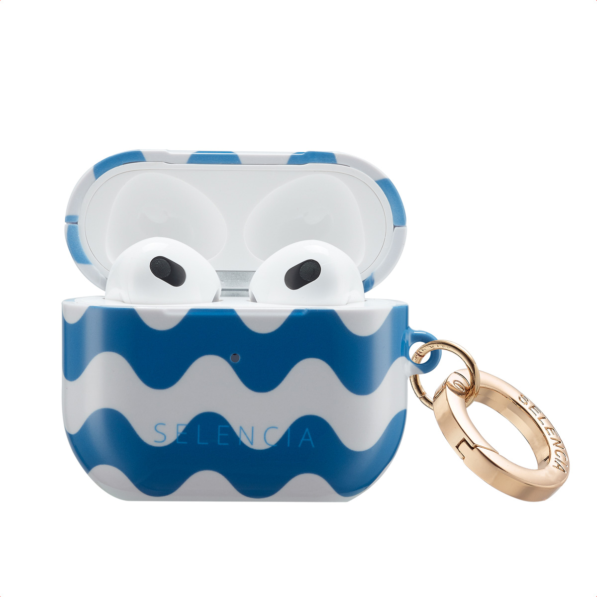 Selencia Coque Vivid  Apple Airpods 3 - Wave Vibes Classic Blue