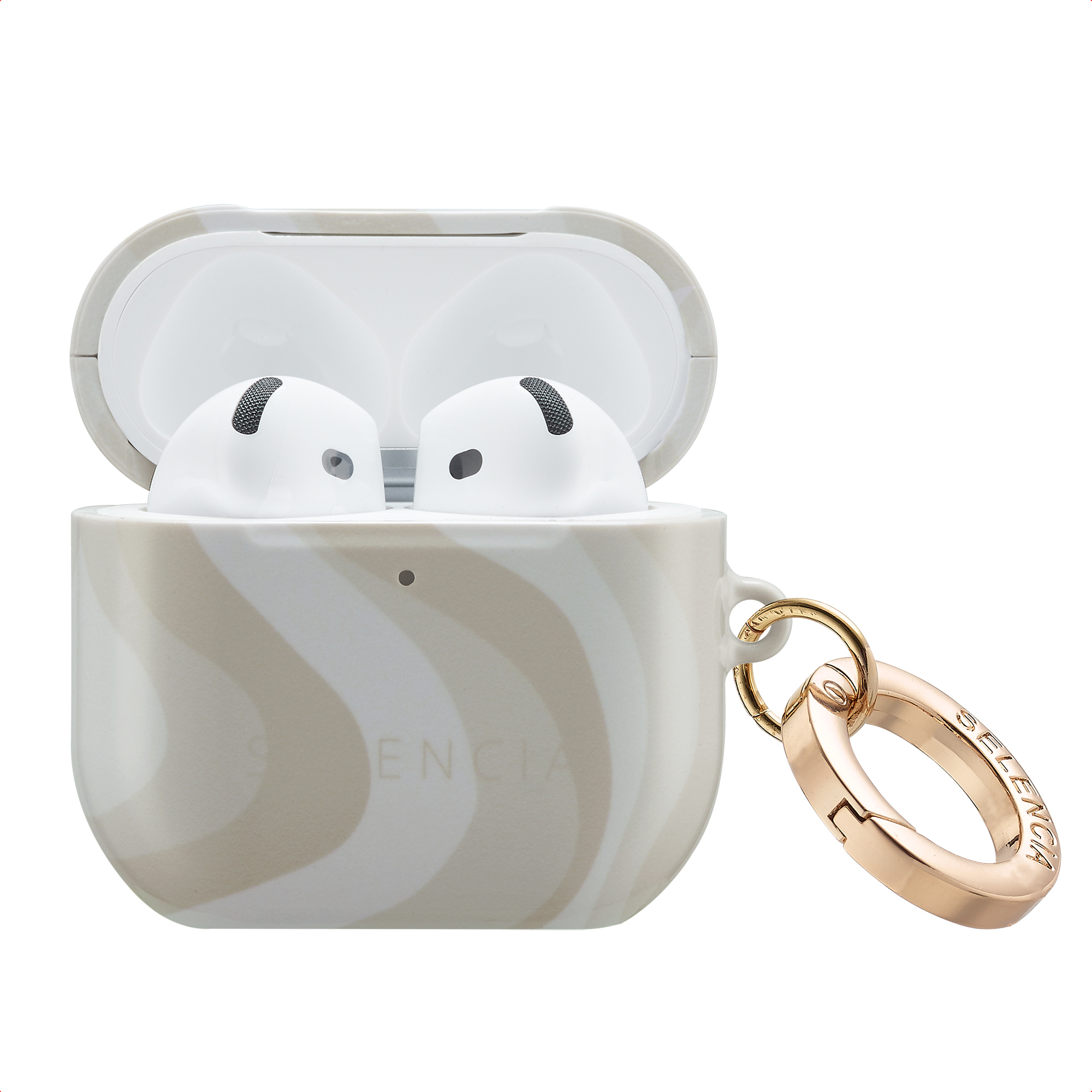 Selencia Coque Vivid  Apple Airpods 4 - Desert Waves Beige