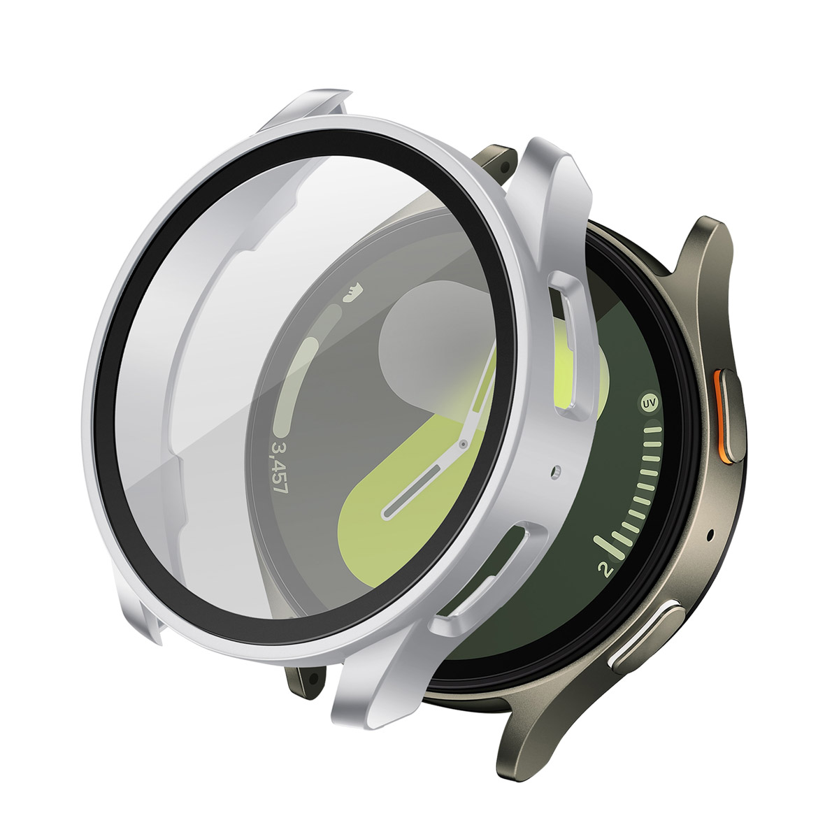 imoshion Full Cover Hardcase voor de Samsung Galaxy Watch 7 - 44 mm - Zilver