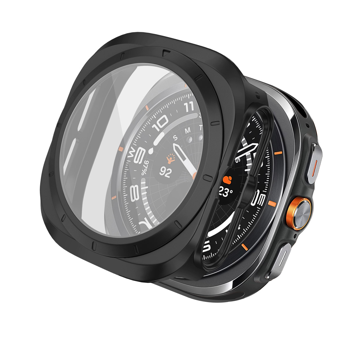 imoshion Full Cover Hardcase voor de Samsung Galaxy Watch Ultra (2024/2025) - Zwart
