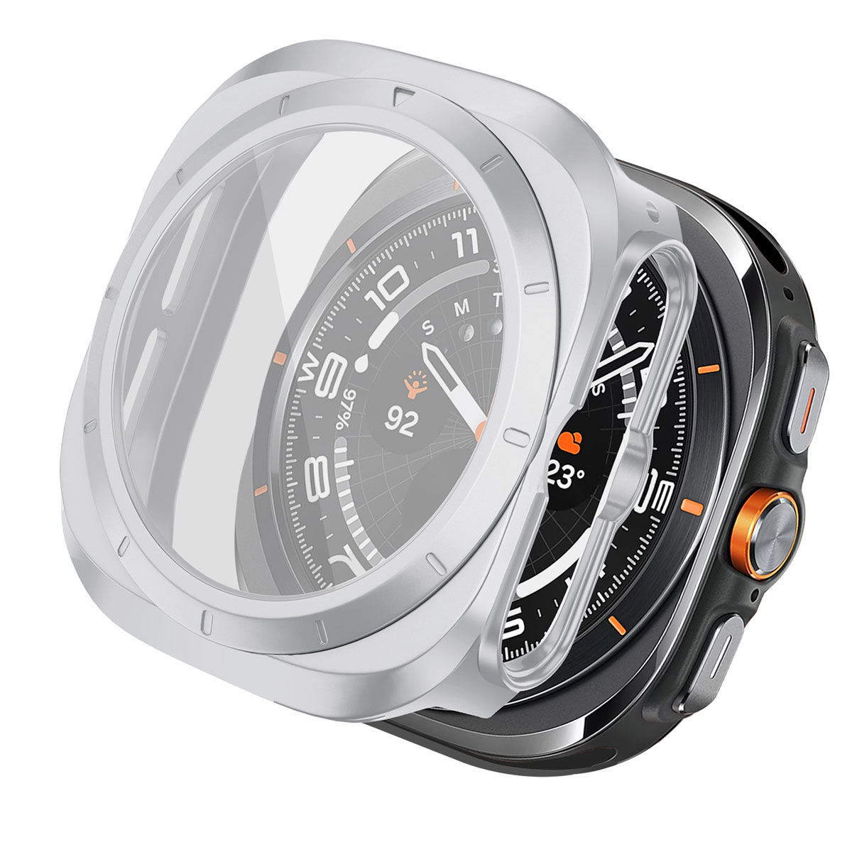 imoshion Full Cover Hardcase voor de Samsung Galaxy Watch Ultra (2024/2025) - Zilver