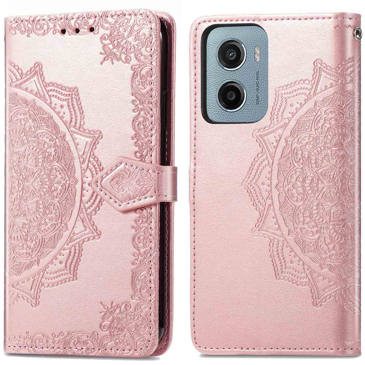 imoshion Mandala Bookcase voor de Motorola Moto G05 / E15 - Rosé Goud